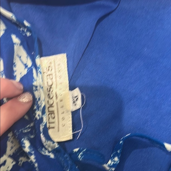 Blue and White Patterned Sundress - Picture 2 of 3